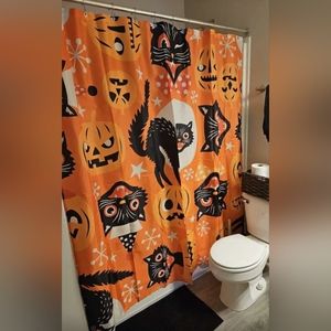 New 70" Halloween retro vintage style shower curtain 72x72